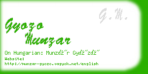 gyozo munzar business card